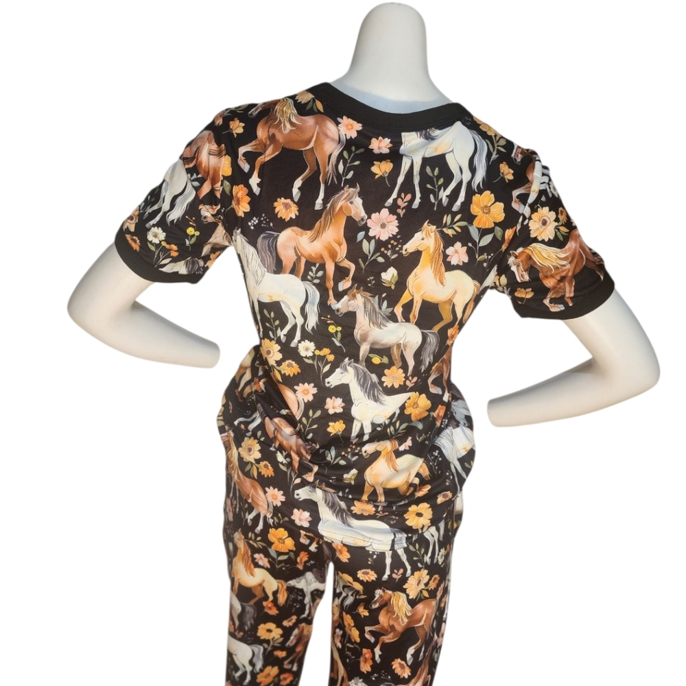 NWT Size Small Shirley & Stone Horse Print Pajama Set Equestrian - Picture 10 of 12